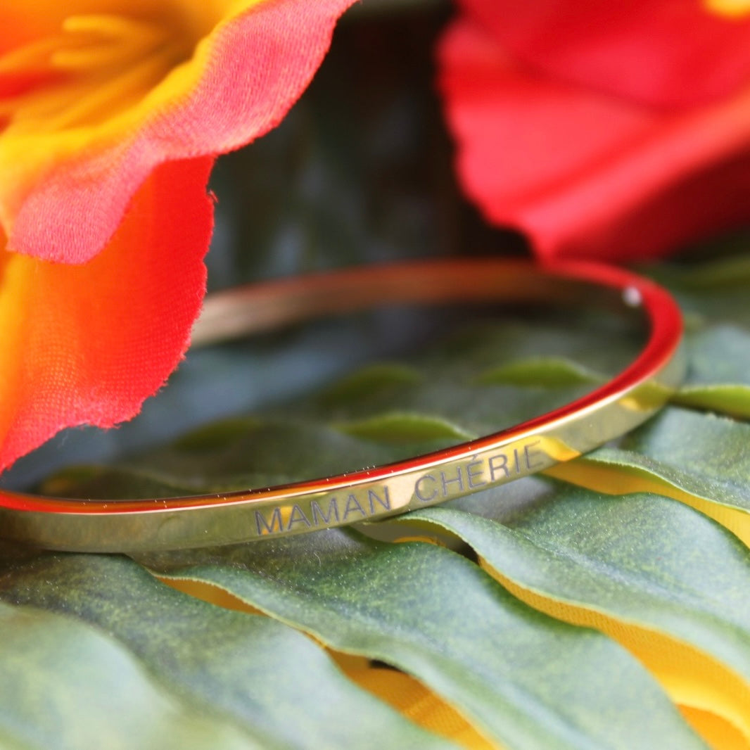 Bracelet gravé "MAMAN CHÉRIE"
