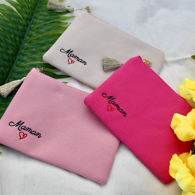 Pochette beige "Maman"