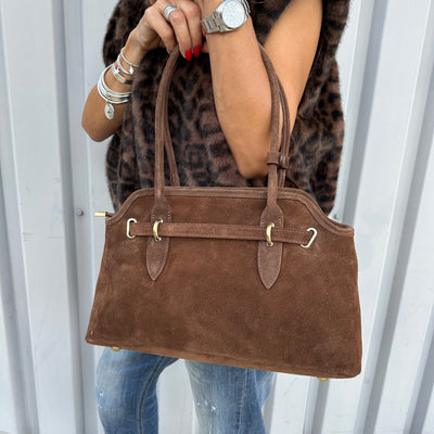 Sac à main Marion en daim camel