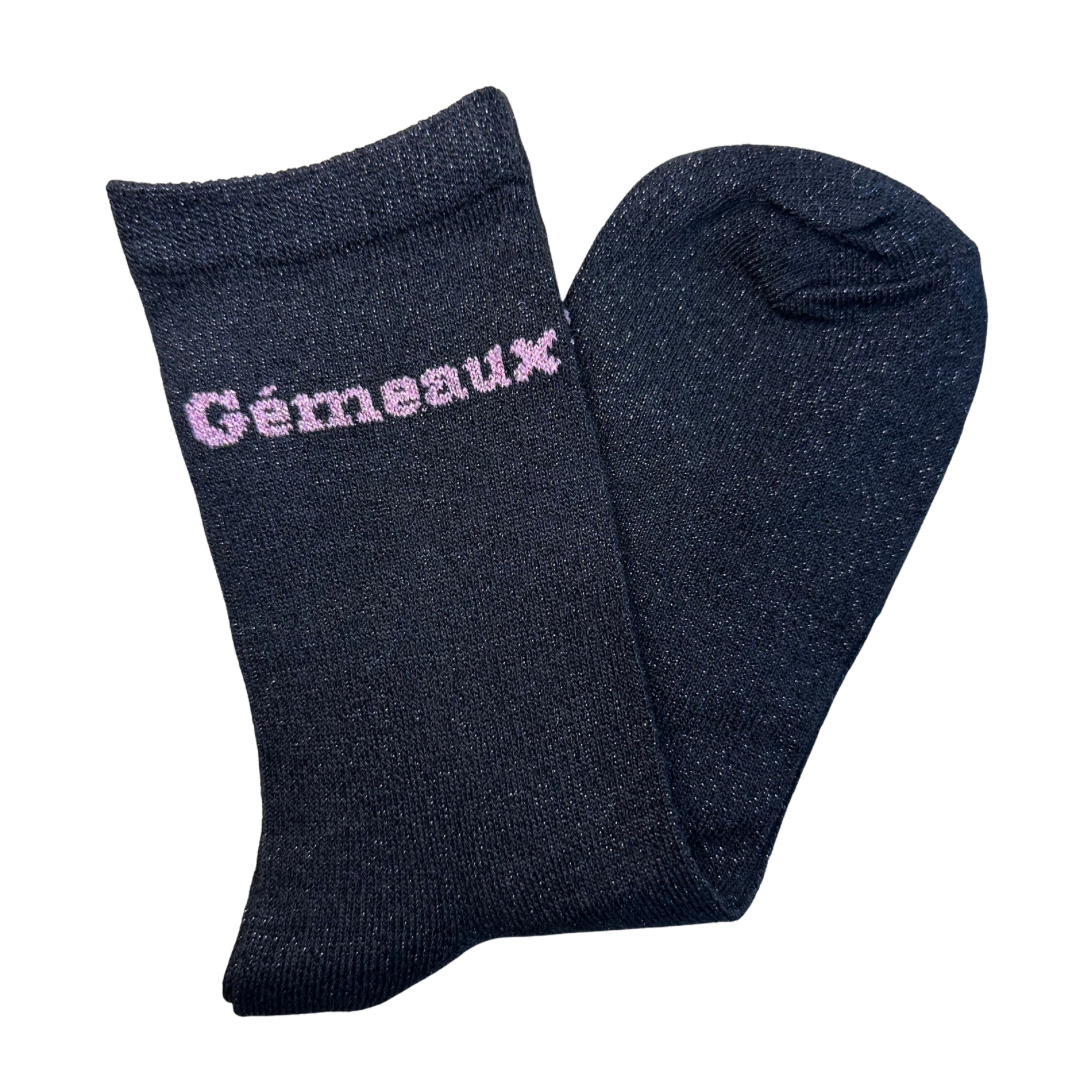 Chaussettes à Paillettes Gémeaux