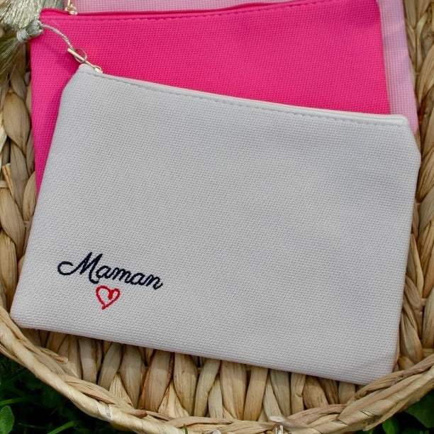 Pochette beige "Maman"