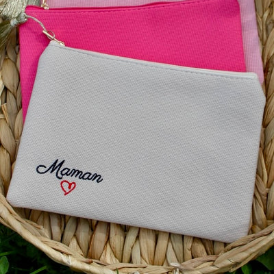 Pochette beige "Maman"