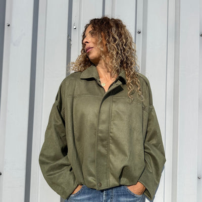 Veste Paula Bomber en suédine