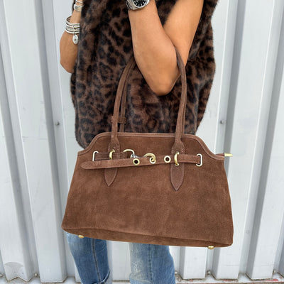 Sac à main Marion en daim camel