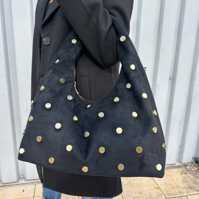 Sac Bolso en suédine clouté