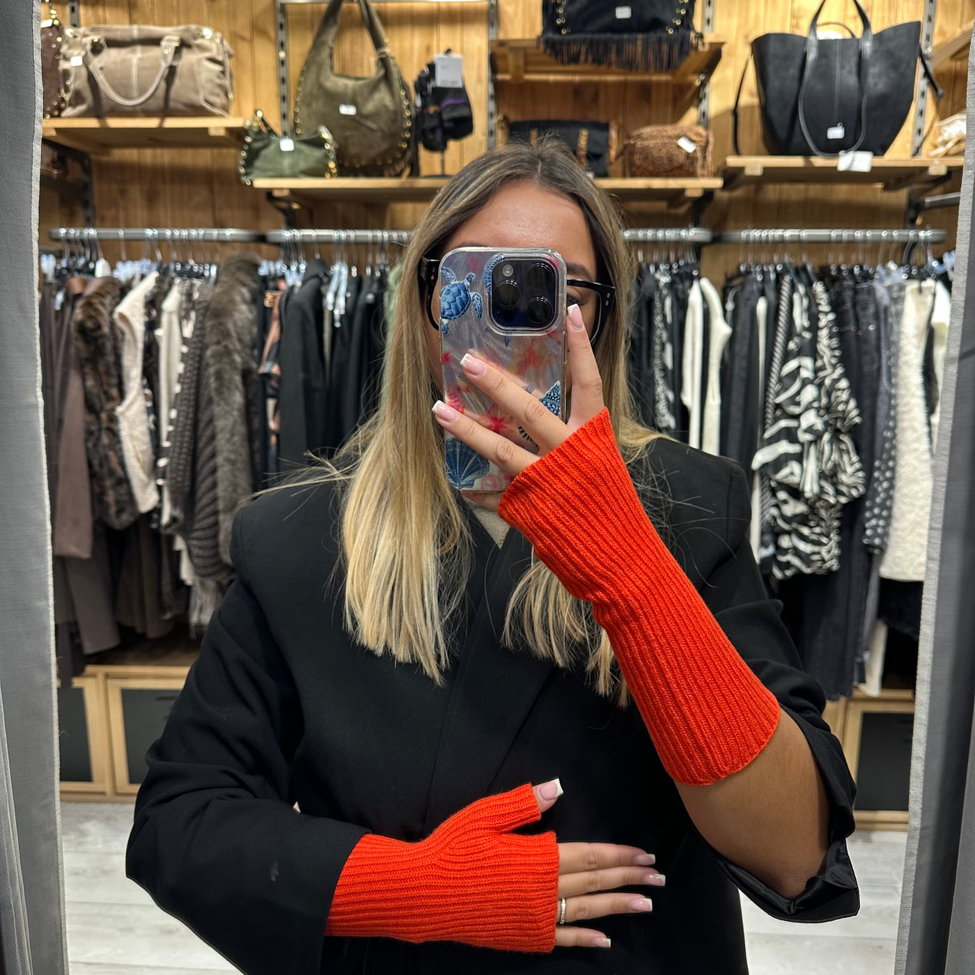 Mitaines Pieces orange