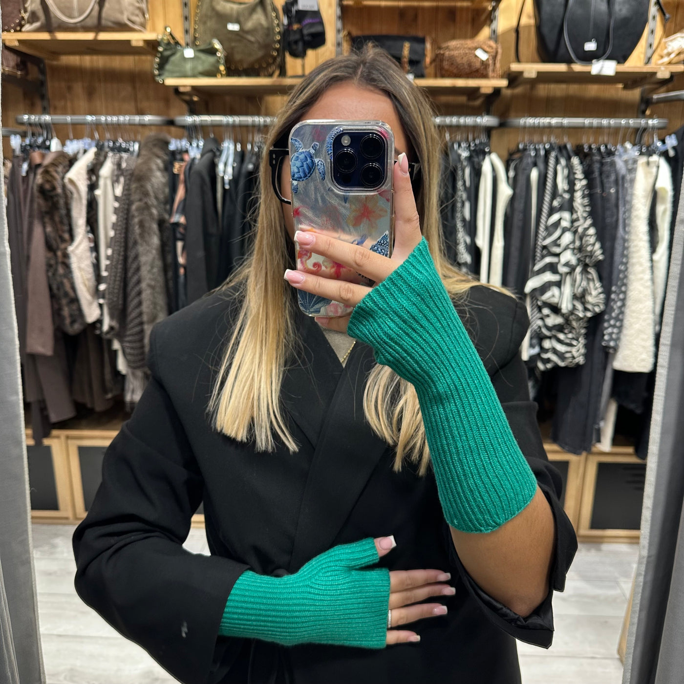 Mitaines Pieces vert