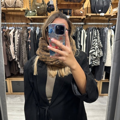 Écharpe léopard marron pieces