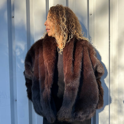 Veste Noma marron en fausse fourrure chocolat Banditas