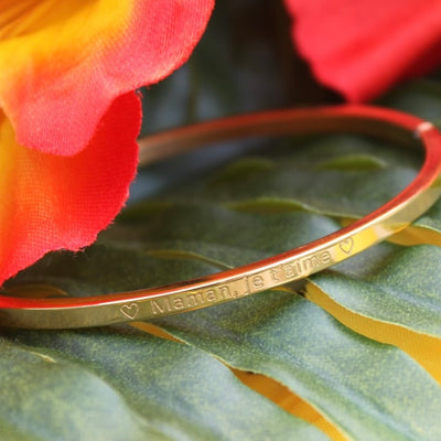 Bracelet gravé "Maman je t'aime"