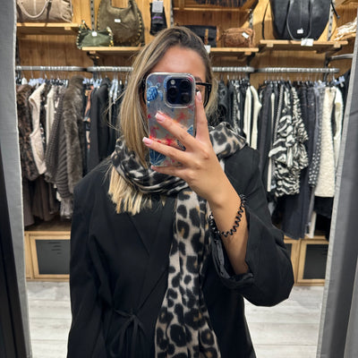 Écharpe léopard beige pieces 