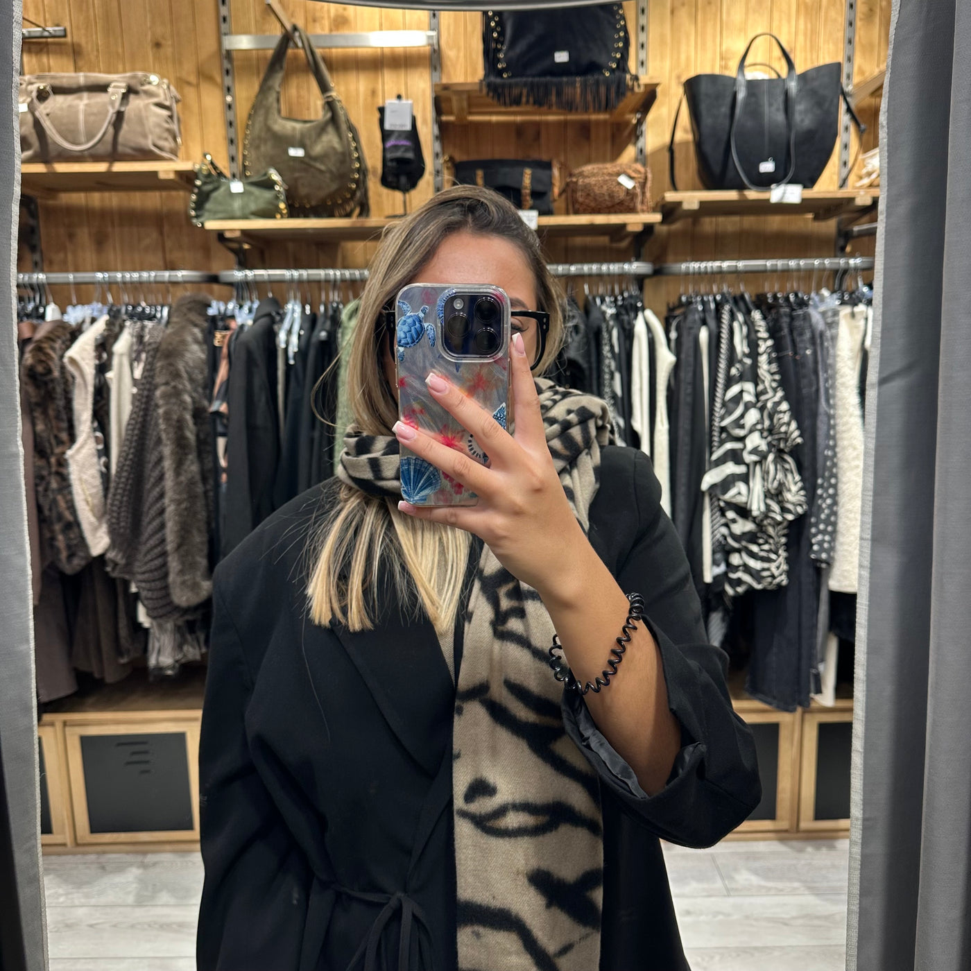 Écharpe motif zèbre pieces 