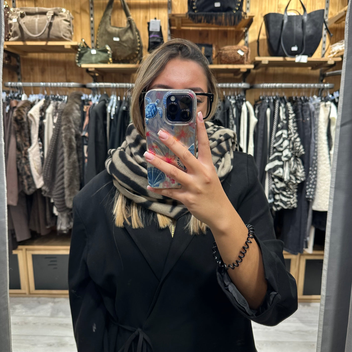 Écharpe motif zèbre pieces 