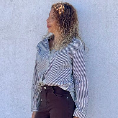 Chemise à Rayures Chocolat