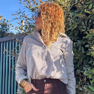 Chemise à Rayures Chocolat
