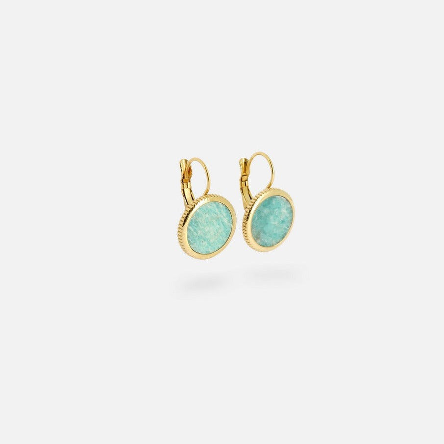 Boucles d'oreilles Pearly Amazonite ZAG